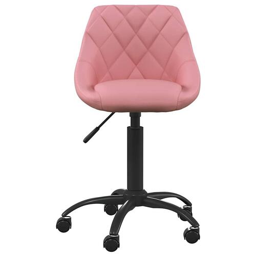 Spisebordsstol velour lyserød