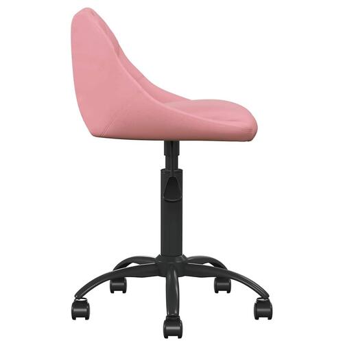 Spisebordsstol velour lyserød