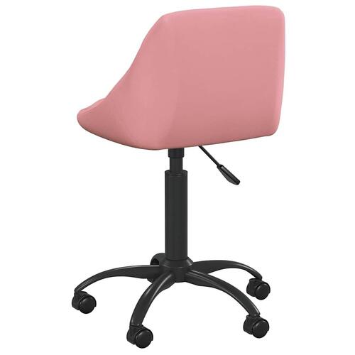 Spisebordsstol velour lyserød