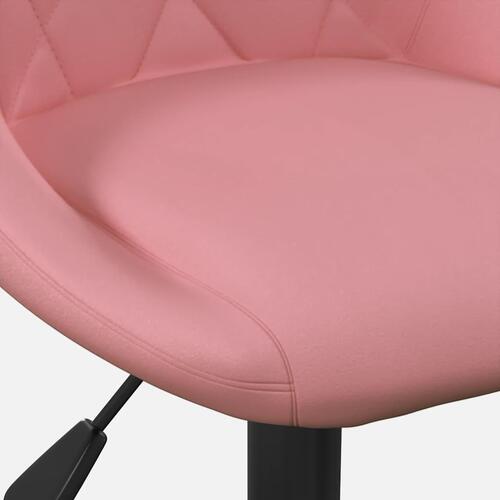Spisebordsstol velour lyserød