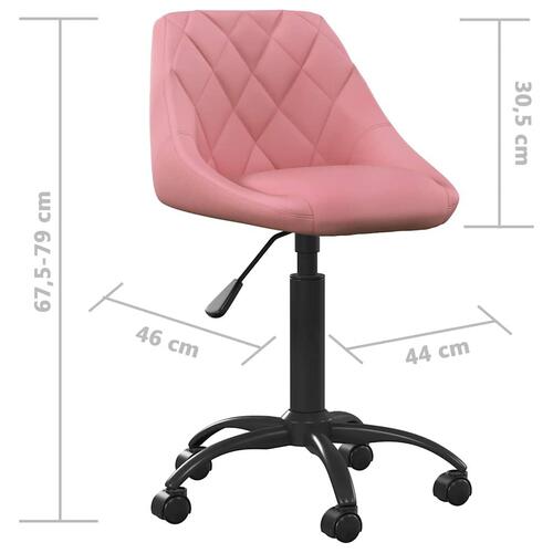 Spisebordsstol velour lyserød