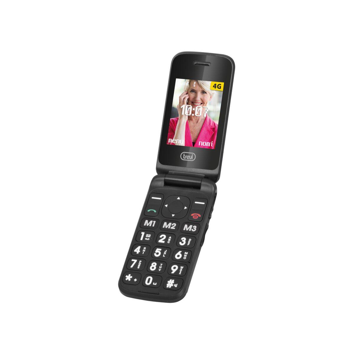 Trevi mobiltelefon til seniorer 4G - 2,4" klaptelefon (sort)