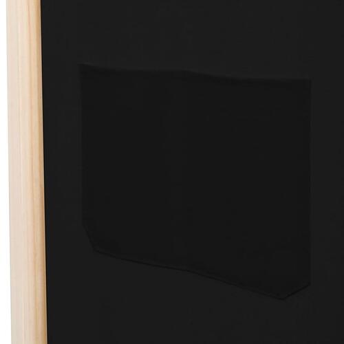 6-panels rumdeler 240 x 170 x 4 cm stof sort