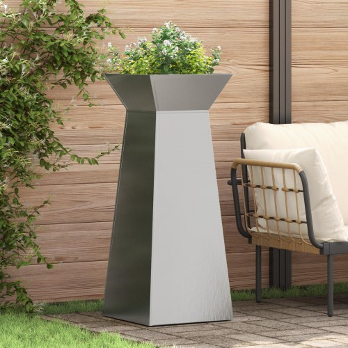 Planteholder Sæt Rustfrit stål 40 x 40 x 101 cm Dekorative indlæg