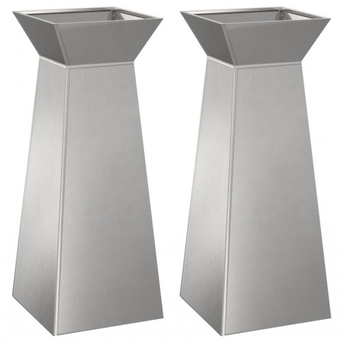 Planteholder Sæt Rustfrit stål 40 x 40 x 101 cm Dekorative indlæg