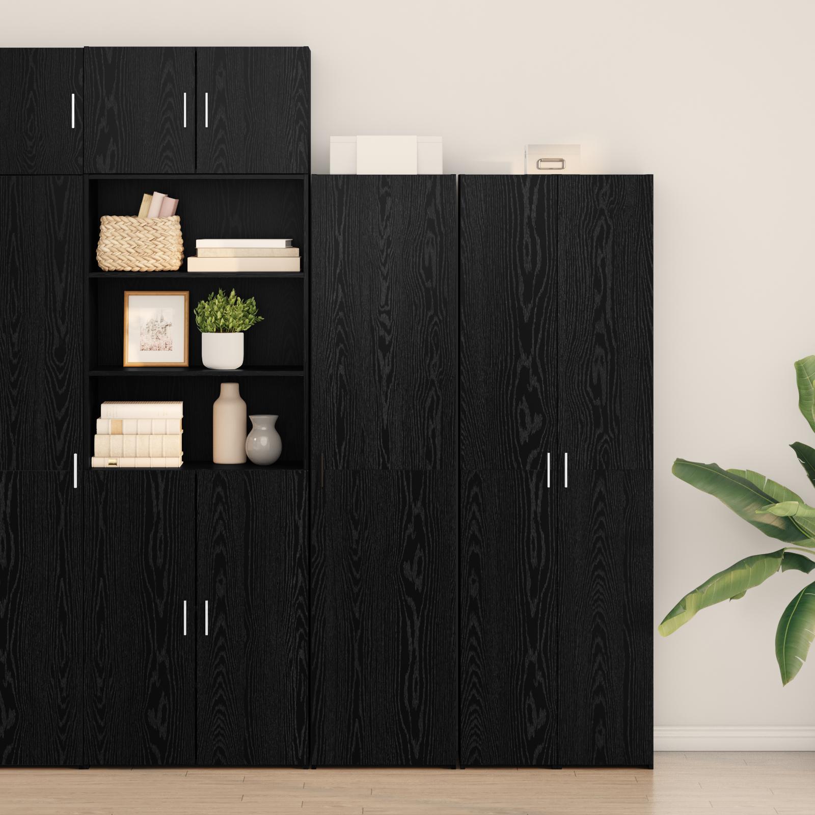 Highboard Sort eg 45 x 42.5 x 185 cm Konstrueret træ