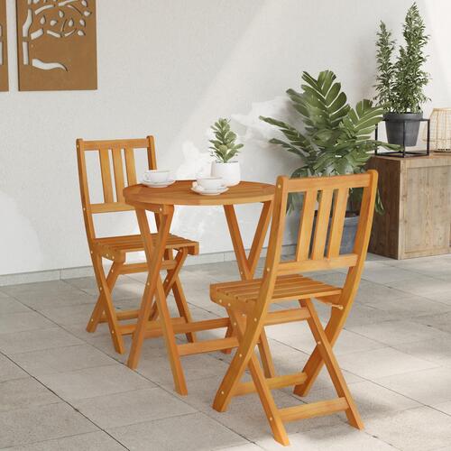 3 Stykke Folding Bistro Set Solid Wood Akacietræ