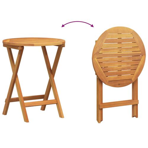 3 Stykke Folding Bistro Set Solid Wood Akacietræ