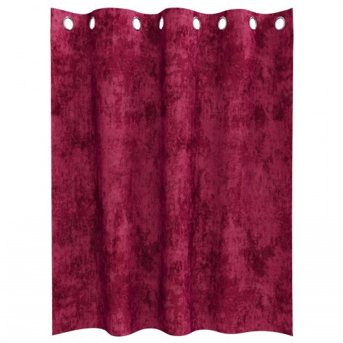 Velour Gardiner Vinfaret Polyester 140 x 140 cm Gardin