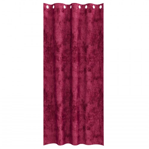 Velvet Gardiner 2 stk med Øjekanter Bordeauxfarvet 225x140 cm