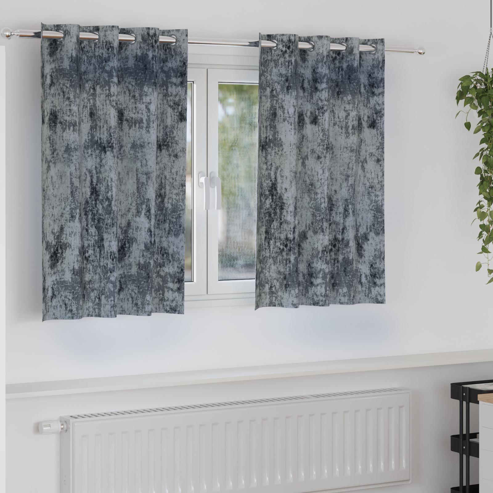 Sølvgrå Gardiner Sølvgrå Polyester 140 x 140 cm Dekorative Indlæg
