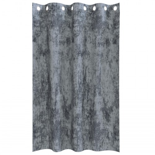 Grommet Gardiner Sølvgrå Polyester 140 x 175 cm Dekorative indlæg