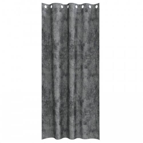 Velour Gardiner 2 stk med Grommets Grå 245x140 cm
