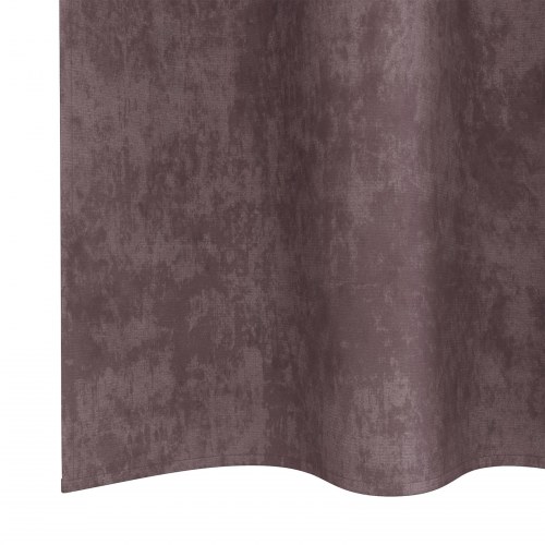 Velourgardiner 2 stk med Øjekanter Brun 140x140 cm