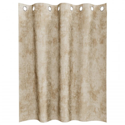Veloursgardiner 2 stk med grommets Creme 140x140 cm