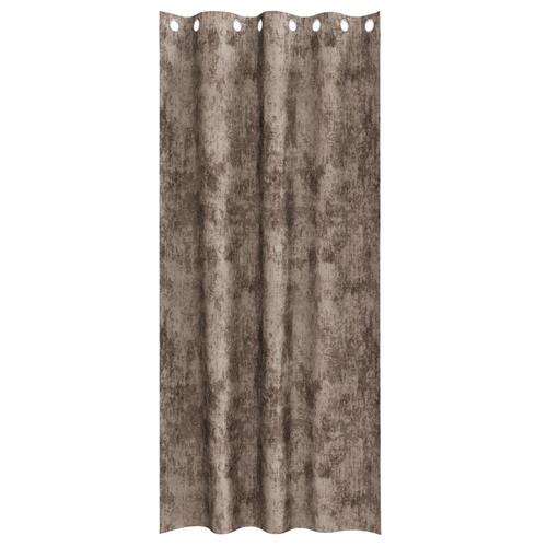 Fløjlsgardiner 2 stk med Øjekanter Cappuccino 245x140 cm