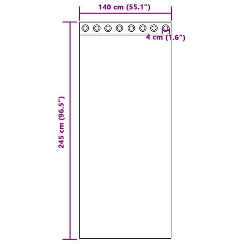 Fløjlsgardiner 2 stk med Øjekanter Cappuccino 245x140 cm