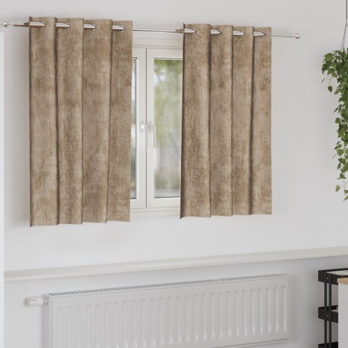 Velvet Gardiner Champagne Polyester 140 x 140 cm