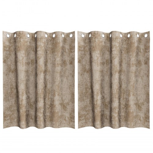 Velvet Gardiner Champagne Polyester 140 x 140 cm