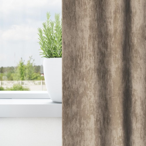 Velvet Gardiner Champagne Polyester 140 x 140 cm