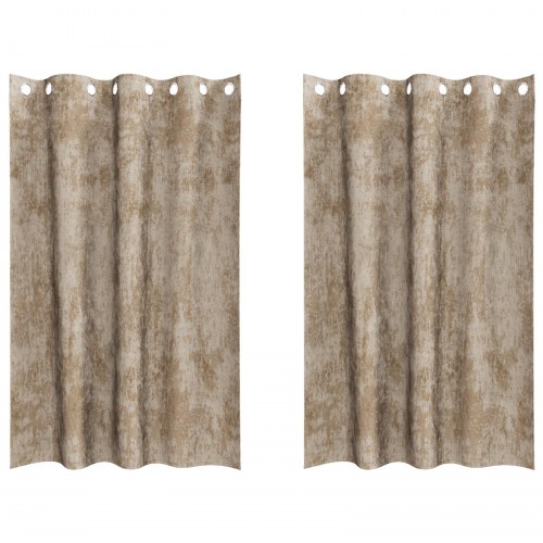 Velour Gardiner Champagne Polyester 140 x 175 cm