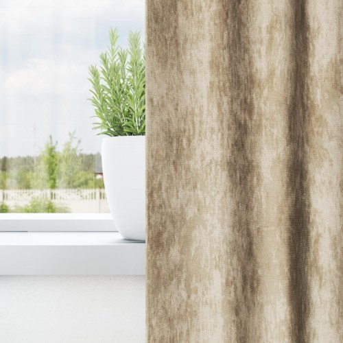 Velourgardiner 2 stk med Øjer Creme 260x140 cm