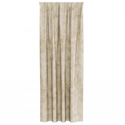 Velourgardiner 2 stk med Øjer Creme 260x140 cm