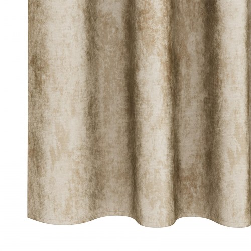 Velourgardiner 2 stk med Øjer Creme 260x140 cm