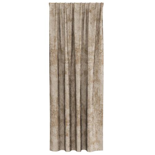 Velour Gardiner 2 stk med Øjer Champagne 260x140 cm