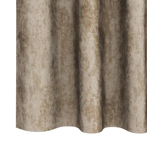 Velour Gardiner 2 stk med Øjer Champagne 260x140 cm