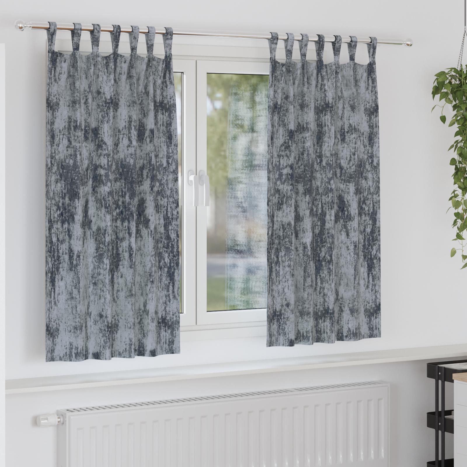 Fløjlsgardiner 2 stk med flæser Sølvgrå 175x140 cm