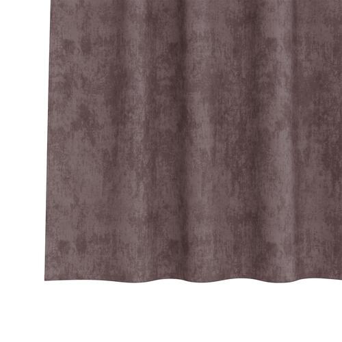Velour Gardiner 2 stk. med Øjer Brun 175x140 cm