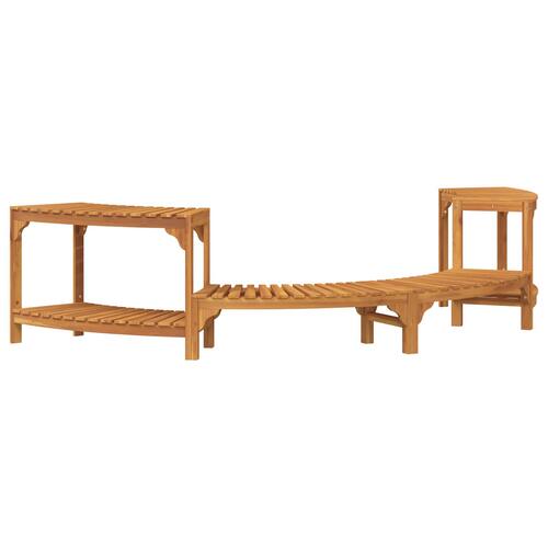 Spa Område Halv-Rund 272x120.5x55.5 cm Solid Akacietræ