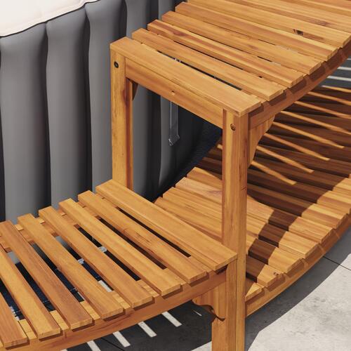 Spa Område Halv-Rund 272x120.5x55.5 cm Solid Akacietræ