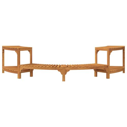 Spa Område Halv-Rund 272x120.5x55.5 cm Solid Akacietræ