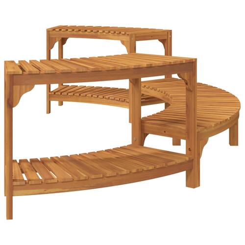 Spa Område Halv-Rund 272x120.5x55.5 cm Solid Akacietræ