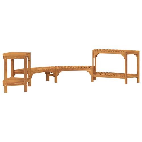 Spa Område Halv-Rund 272x120.5x55.5 cm Solid Akacietræ