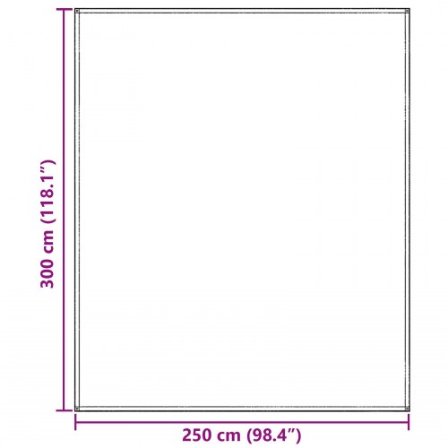 Telt Tilbehør Lysegrå Polyester 250 x 300 cm Letvægt