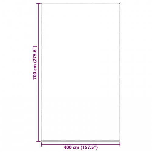 Telt Tarp Lysegrå Polyester 400 x 700 cm Holdbar Telt Tarp