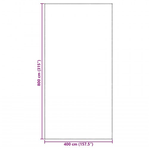 Telt Dække Lysegrå Polyester 400 x 800 cm Sammenfoldelig