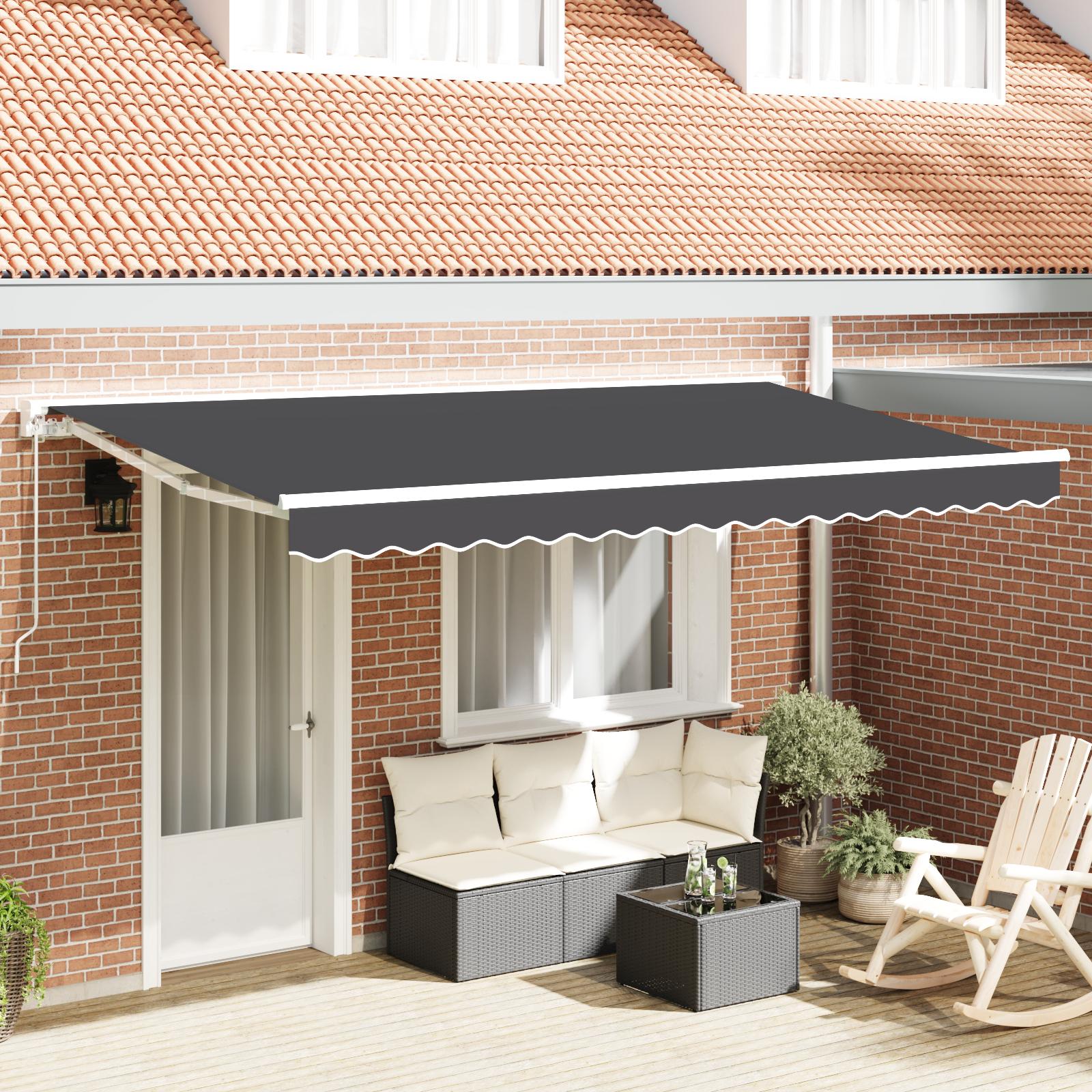 Reservedug til markise Antracit 400 x 200 cm Kanvas