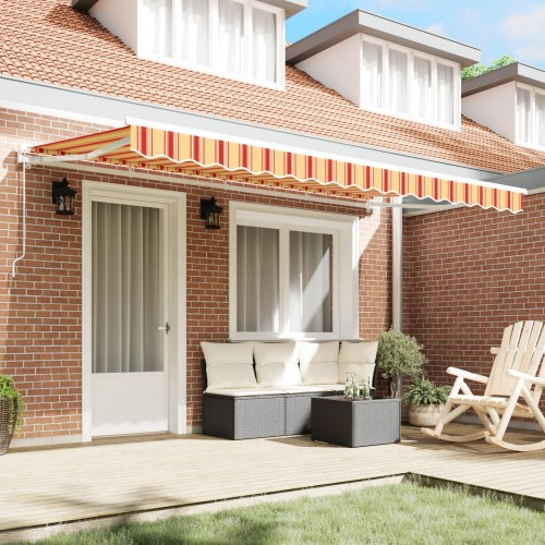 Markise stof til 4x2 m ramme multicolor stribe