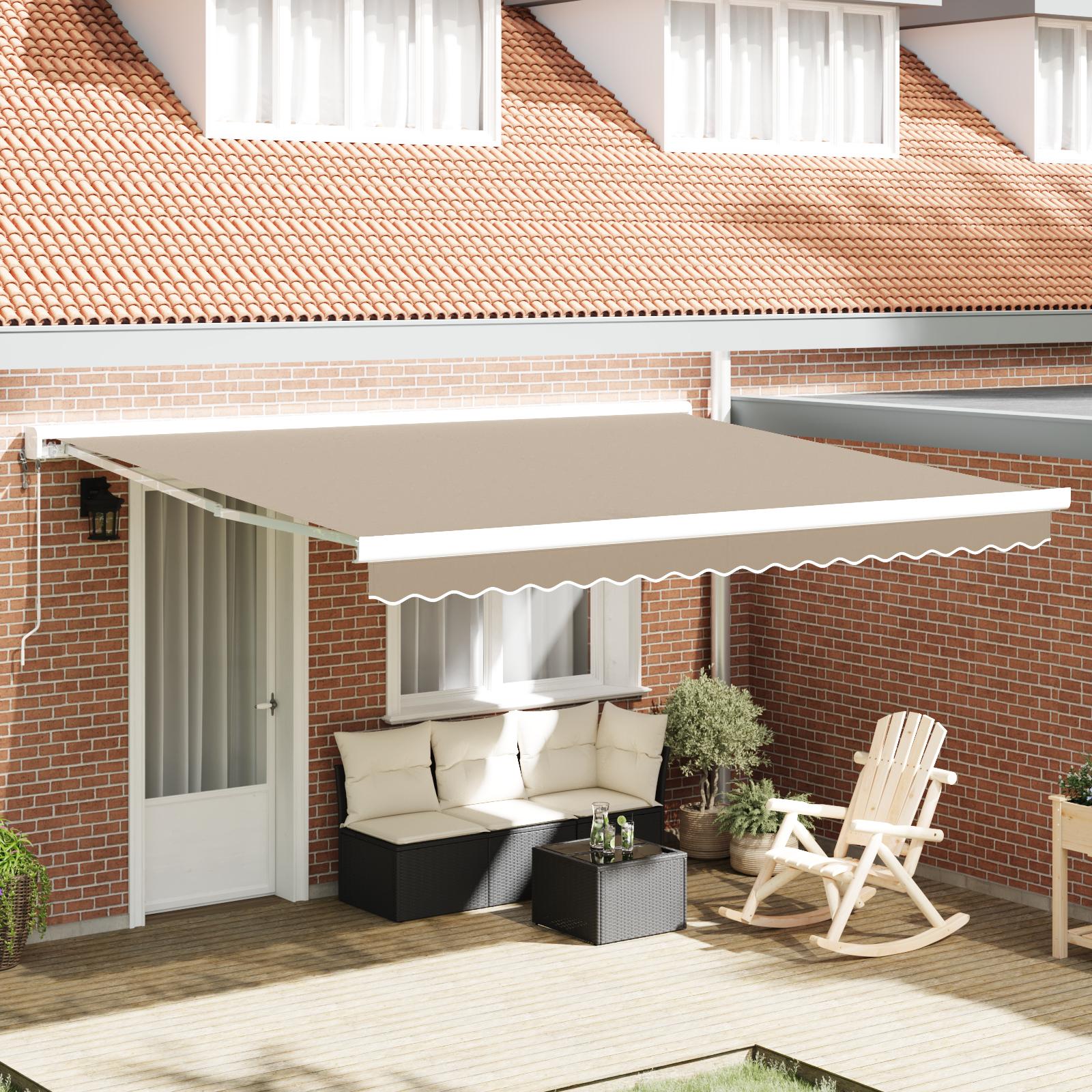 Reservedug til markise Beige 400 × 300 cm Kanvas