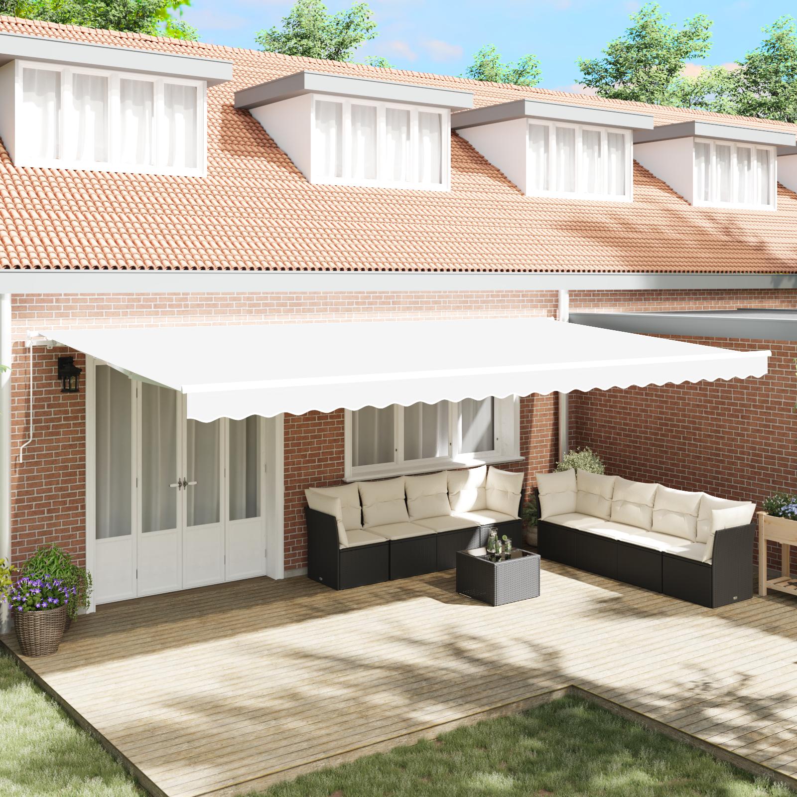Reservedug til markise Hvid 600 × 300 cm Kanvas
