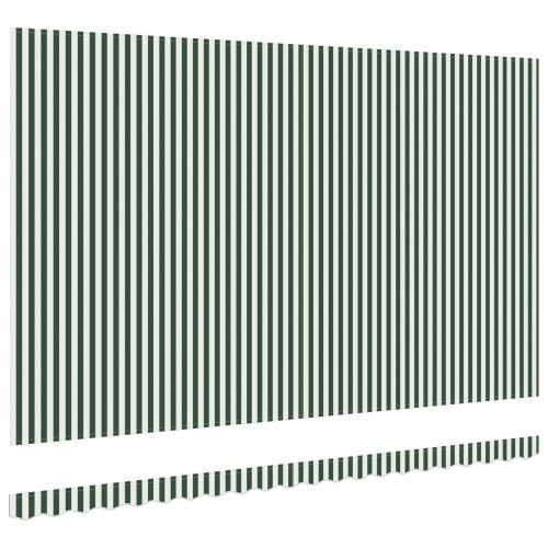 Markiseerstatningsstof til 5x3 m ramme Grøn og Hvid