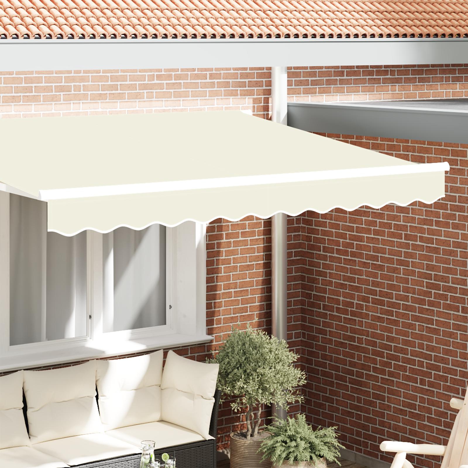 Markise Bølge Creme 2.3 x 0.2 m Kanvas