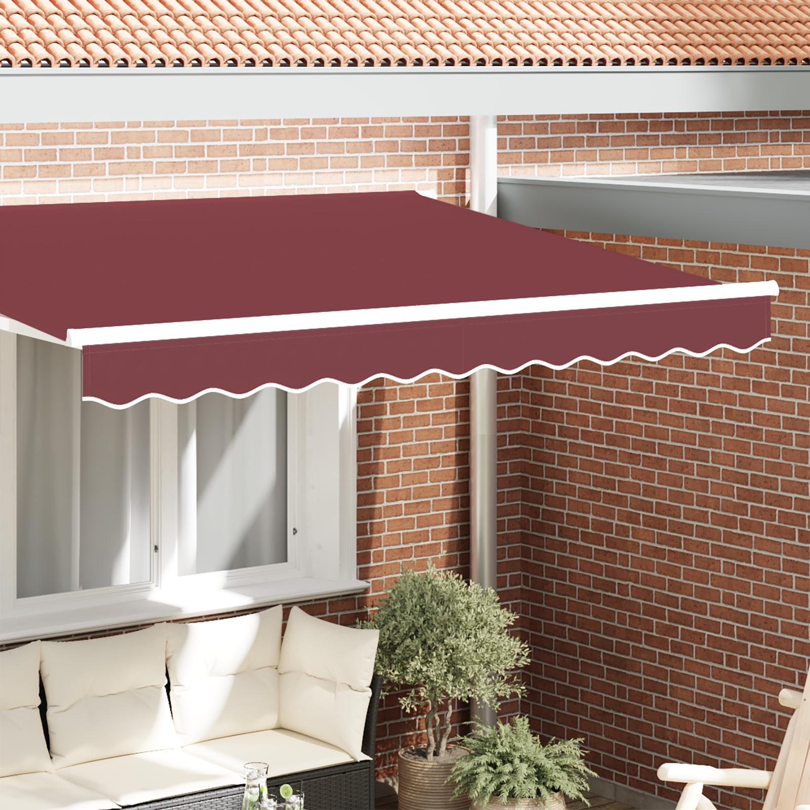 Markise Bølge Bordeaux 2.3 x 0.2 m Kanvas