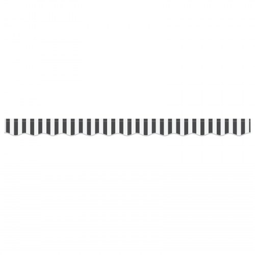 Markise Valance til 2,5 m ramme antracitgrå og hvid 2,3x0,2 m