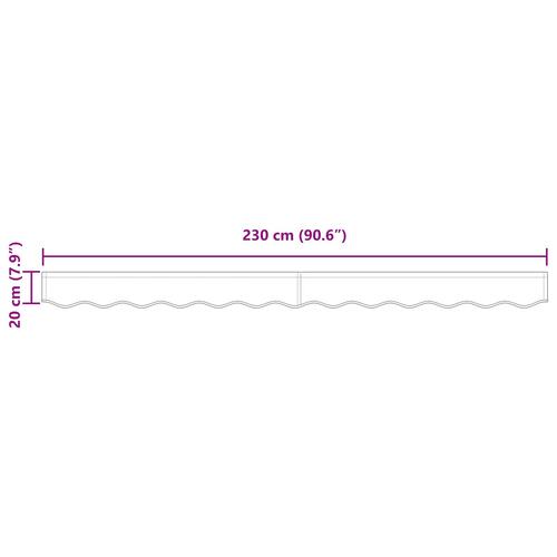 Markise Valance til 2.5 m Ramme Hvid 2.3x0.2 m