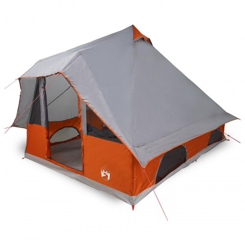 Familie Telt Tipi Grå og Orange 8-Personers Vandafvisende